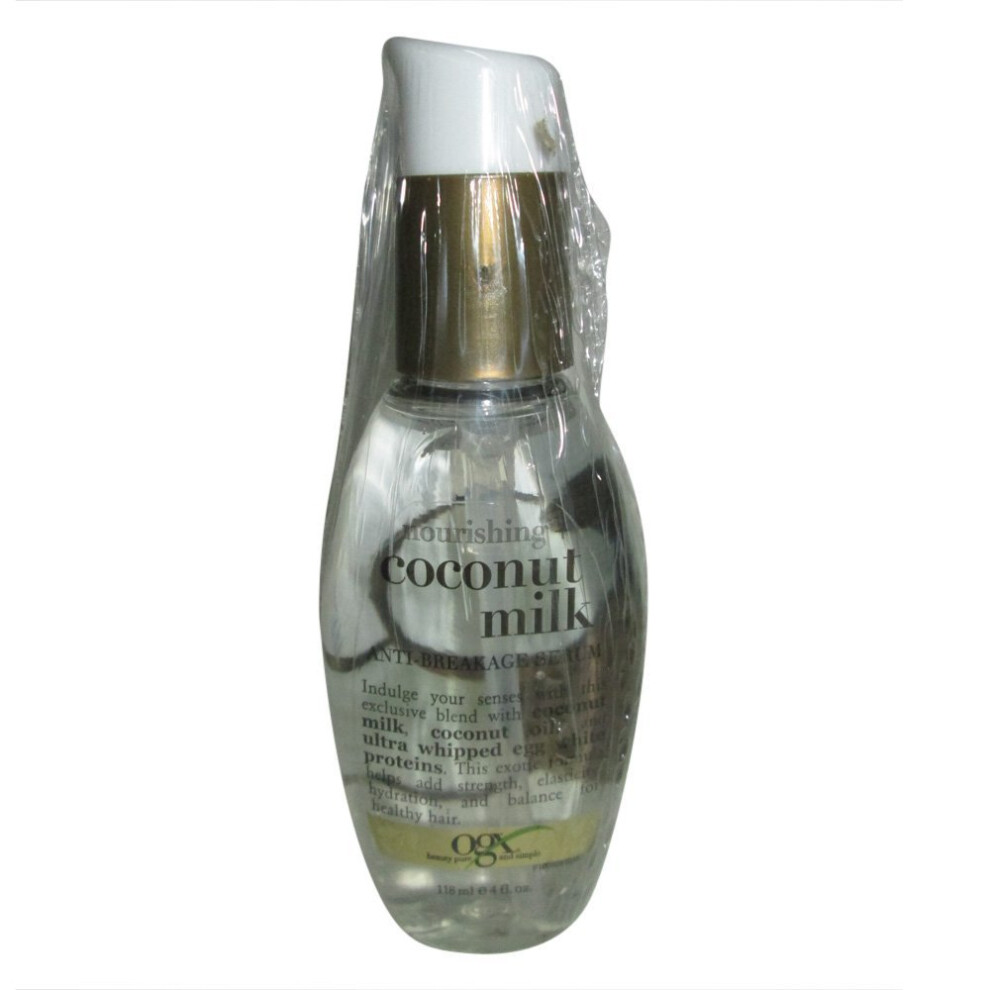 Ogx Vogue International Serum Antibreakage Ounce 118Ml Nourishing Coconut Milk 4 Fl Oz
