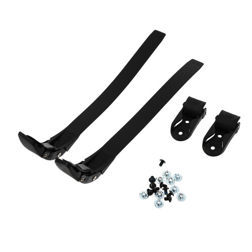 2 sets chaussures roller avec boucle à barre sangles (noir)