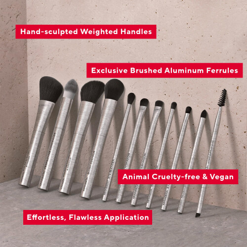 Mirabella Brushed Aluminium Professional Makeup Brush - Foundation Brush 2