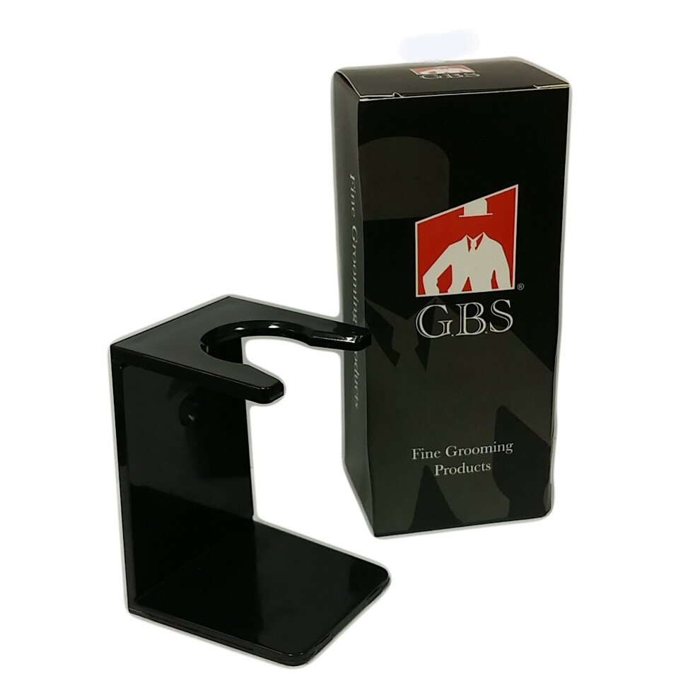 G.b.s Black Acrylic Shaving Brush Drip Stand Compatible With Brushes 19 Mm Knot To 26,