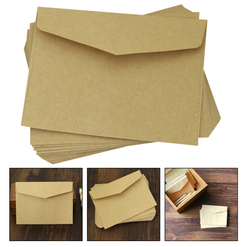 100 kraft vintage vides pour notes miniatures 2