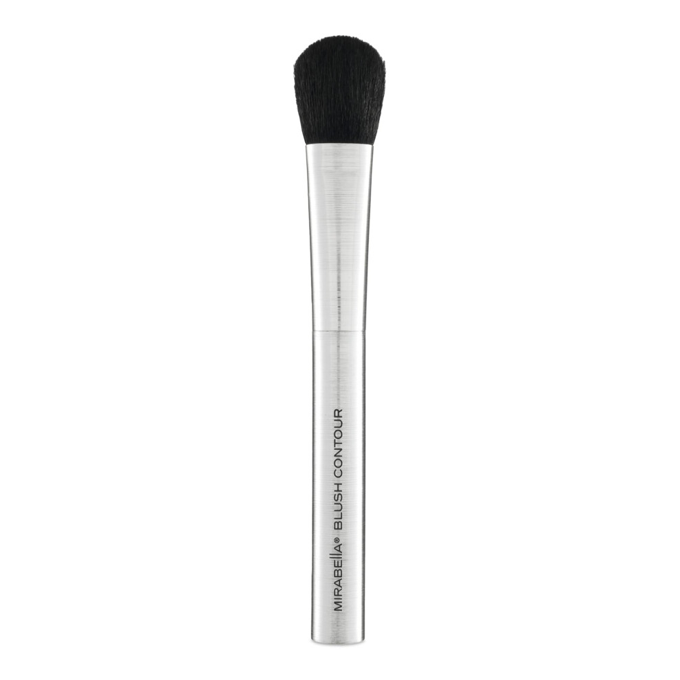 Mirabella Contouring Blush Brush Premium Professional Makeup Brush Collection Cruelty-Free Synthetic Bristle Brush With Hand-Sculpted Brushed Alumi