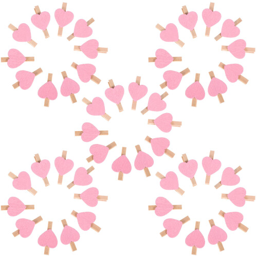 50 pinces en pour photos peintures (rose)