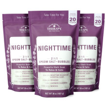Village Naturals Therapie, Nacht Epsom Foaming Soak, 36 Oz, Verpakking van 3