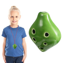 ocarina en céramique 6 trous avec lanière embouchure courte