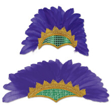 Beistle fjerbekl?dt Showgirl hovedstykke
