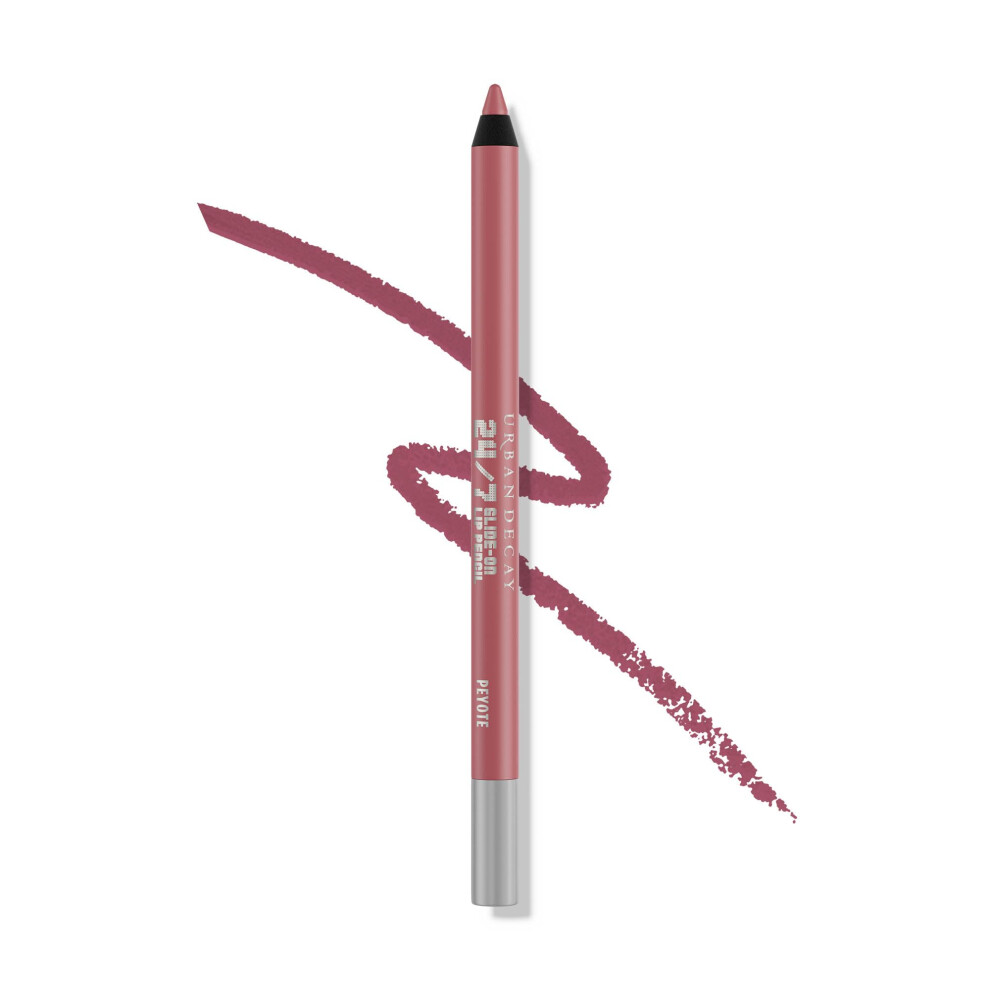Urban Decay 24/7 Glide-On Waterproof Lip Pencil (Peyote - Metallic Dusty Mauve Rose) Smudge-Proof Longwearing Lip Liner Smooth & Creamy Colors Mo