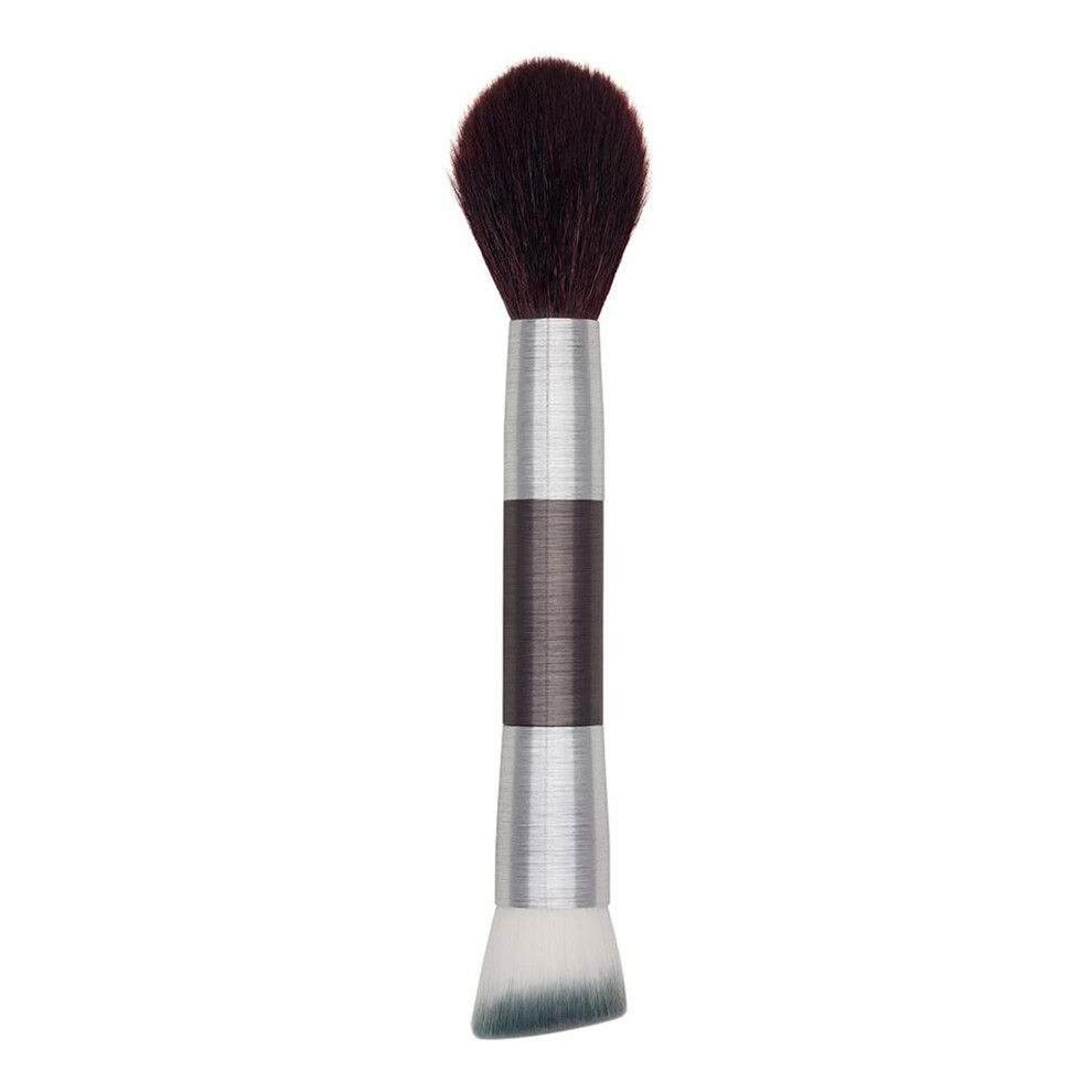 Mirabella Perfecting & Sculpting Duo Foundation Brush Professional Makeup Brush Collection Cruelty-Free Synthetic Bristle Brush Hand-Sculpted Brus