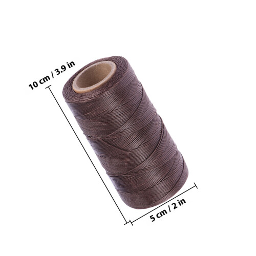 Fil à cuir 150D 0,8 mm plat 260 m marron 2