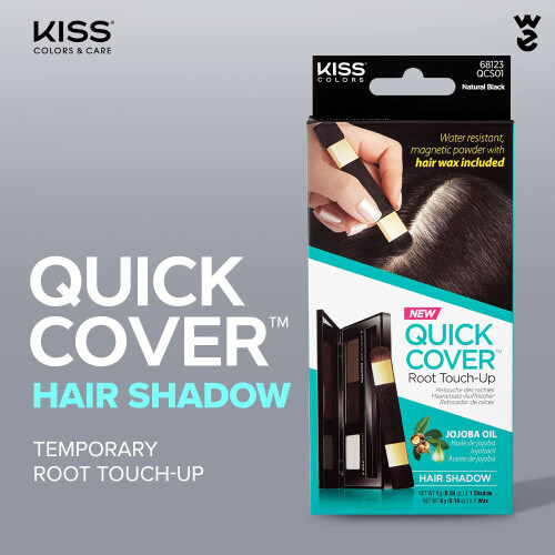 Stn na vlasy Kiss Quick Cover Root Touch Up (prrodne cern) 1