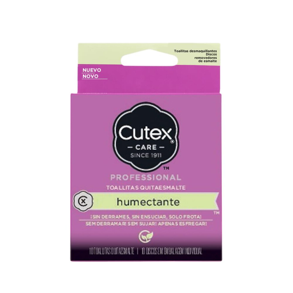 Photos - Manicure Cosmetics Cutex Care Swipe and Go Nail Polish Remover Pads 10 Count 421537