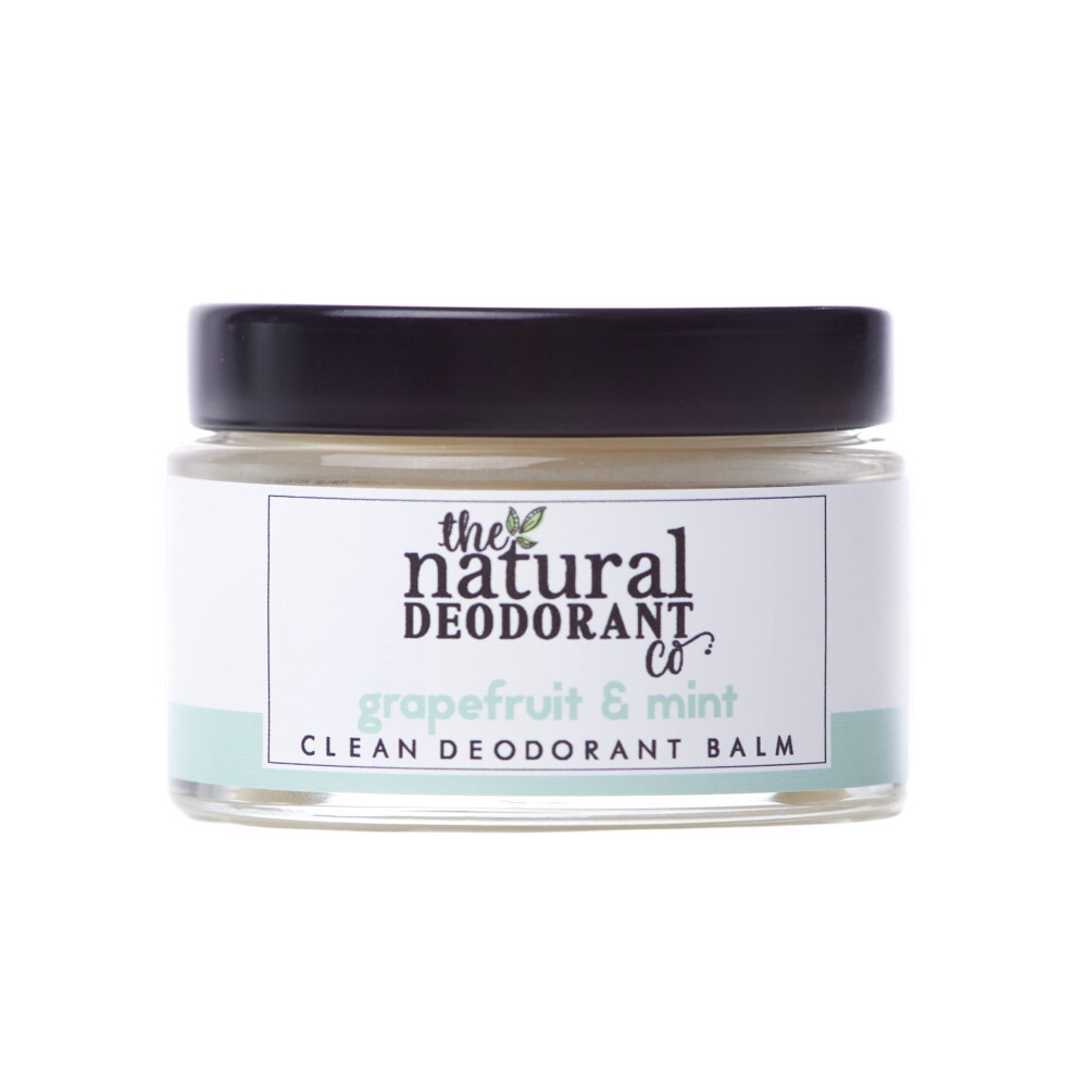 The Natural Deodoran The Natural Deodorant Co, Clean Deodorant Balm Grapefruit & Mint 55G, Aluminium Free, Plastic Free, All Day Protection