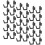 30 crochets j pour tableau perforé, rangement outils bricolage 8