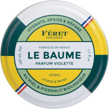 Feret Le Baume Balsamo Multiuso - Violette - Balsamo Labbra Naturale con Burro di Karit? e Miele - Crema Idratante per Pelle Secca, Labbra e Cuti