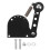 1Set Verstelbare Kettingspanner Motorfiets Ketting Zwart 5