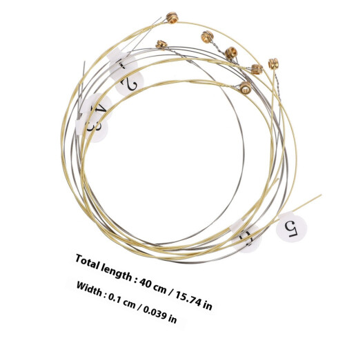 16 pièces cordes acier pour lyre, accessoires de rechange 1