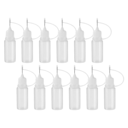 12 pièces bouteille de colle à embout aiguille, flacon