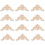 12 pièces naturel sculpté, appliques d'angle ferrures décoratives 9