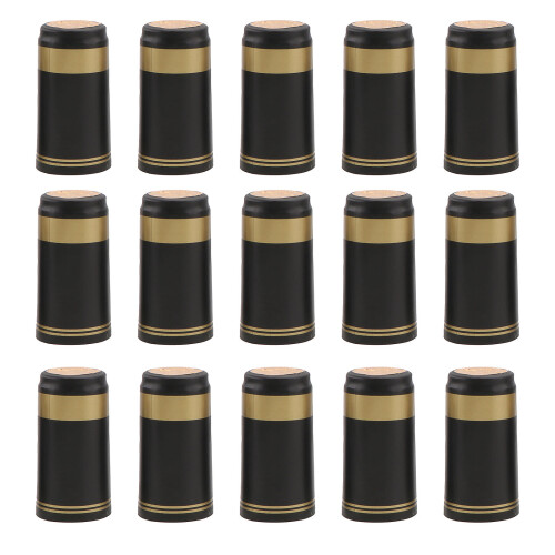 100 pièces capsules thermorétractables vin noir bord 2