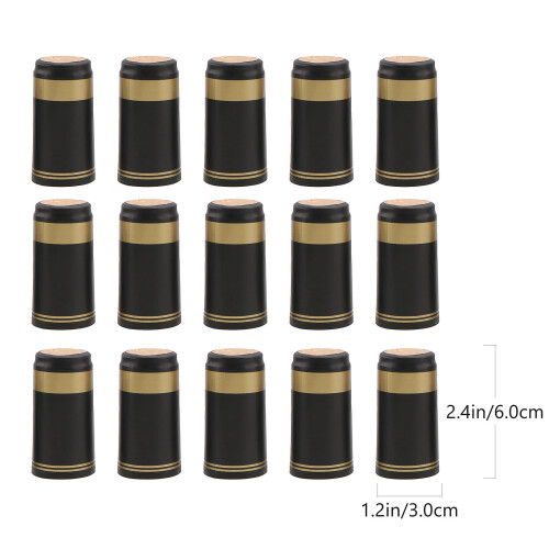 100 pièces capsules thermorétractables vin noir bord 1