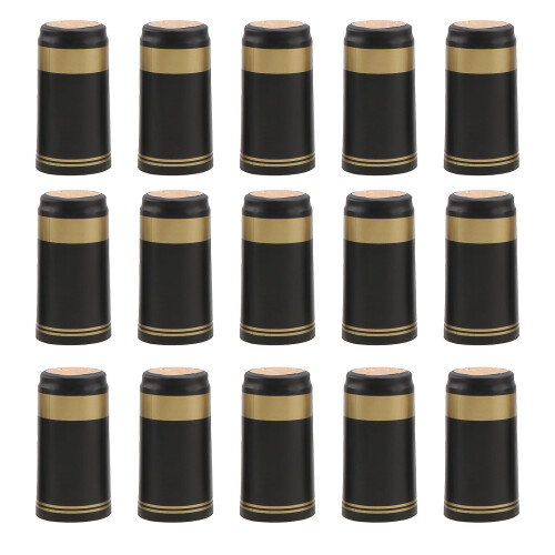 100 pièces capsules thermorétractables vin noir bord 2