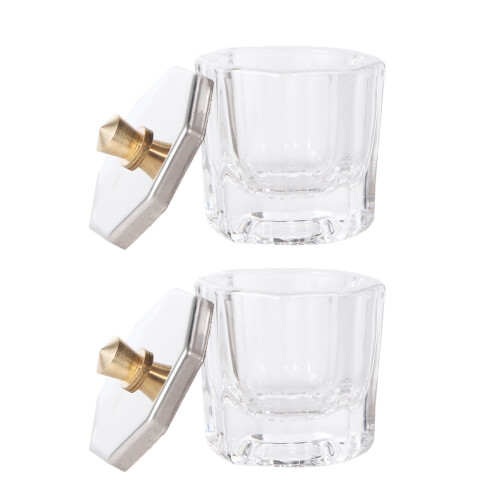 2 Pcs Bead Organiser Storage Box Mini Nail Cup Art Liquid Container