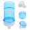 2pack Blue Pet Feeder For Small Cats 15.5*7.2cm 4