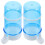 2pack Blue Pet Feeder For Small Cats 15.5*7.2cm 7