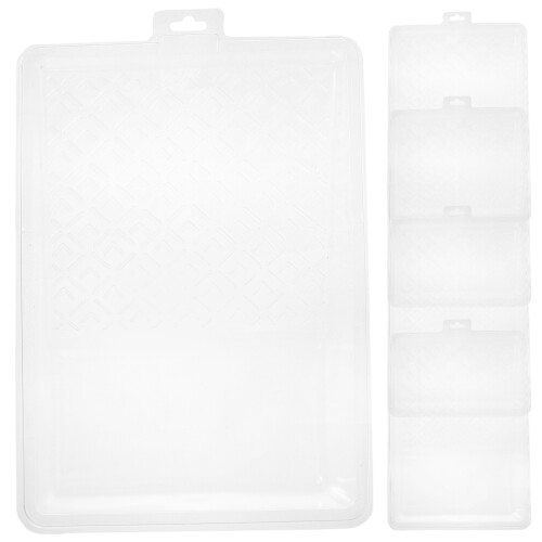5 Pcs Paint Tray Liners Transparent Roller Tray Liners