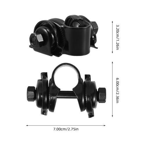 Stable Fixation Seatpost Clamp For Cyclists In Black 2pcs 1