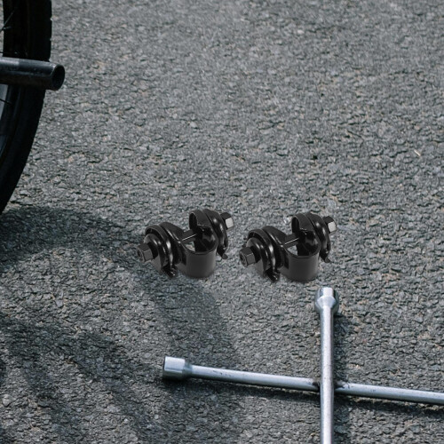 Stable Fixation Seatpost Clamp For Cyclists In Black 2pcs 2