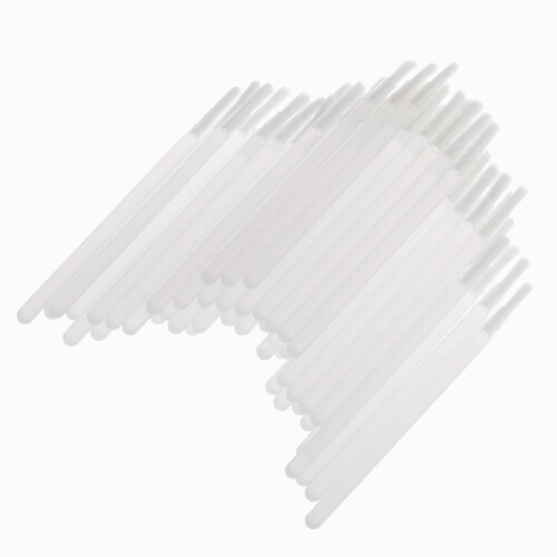 50pcs disposable lip liner brushes with plastic handle and nylon bristles