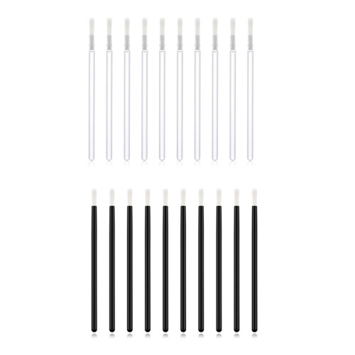 50pcs disposable lip liner brushes with plastic handle and nylon bristles 2