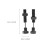 One Pair Hexagonal Screw Nut Stud Earrings Stainless Steel Black 2