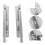 2 Pcs Bottom Mounted Drawer Slides Replacement Parts Silver 4
