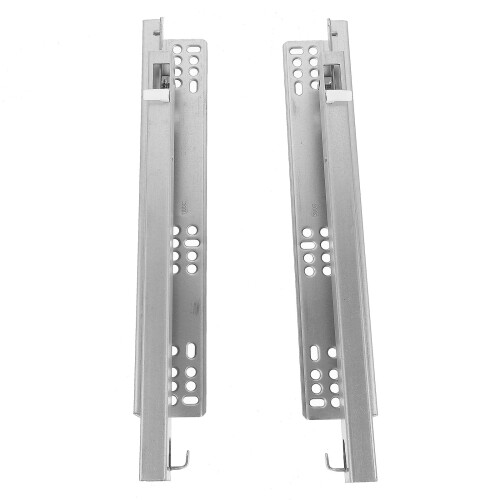 2 Pcs Bottom Mounted Drawer Slides Replacement Parts Silver 2