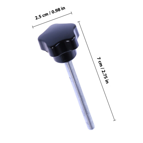 Raindrops 10 Pcs M5x60 Hole Screw Grips Clamping Knobs (Black) 2