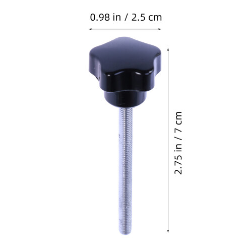 Raindrops 10 Pcs M5x60 Hole Screw Grips Clamping Knobs (Black) 1