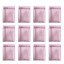 12pcs Bubble Envelope Pink Material Waterproof For Storing