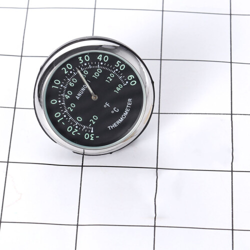 Universal Car Dashboard Clock Air Outlet Thermometer Luminous