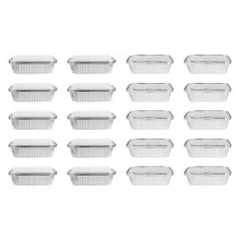20Pcs Disposable Foil Pans With Lids For Food And Barbecue