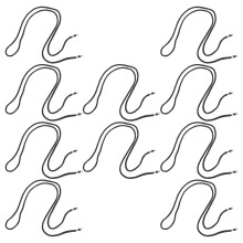 10pcs Portable Drawstring Threader For Clothes Black Polyester