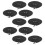 10pcs Portable Drawstring Threader For Clothes Black Polyester 11