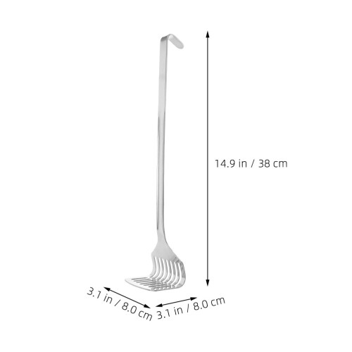 2Pièces - Acier Inoxydable Manche Long Argenté Cuisine 1