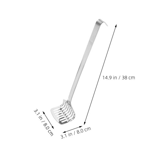 2Pièces - Acier Inoxydable Manche Long Argenté Cuisine 2