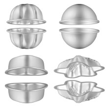 4 Set Aluminum Alloy Bath Bomb Molds Diy Tool
