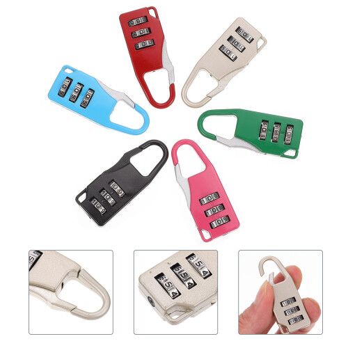6pcs multicolor mini digit password lock for luggage suitcase 1