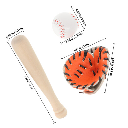 set baseball miniatura per lavoretti e decorazioni sportive 1