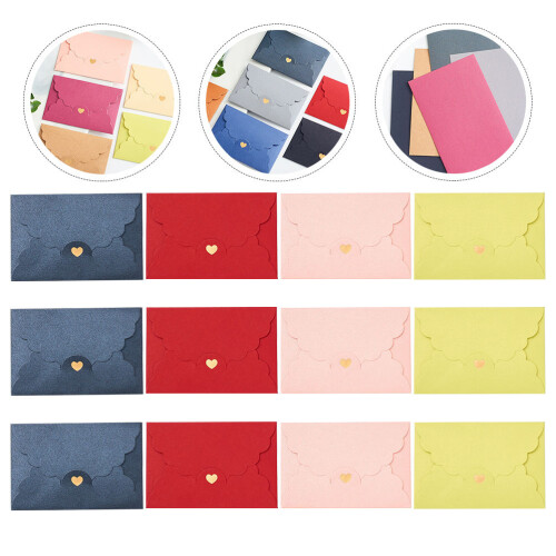 12pcs Mini Envelopes Paper Envelopes Member Packing (Mixed Style) 2