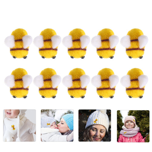 30 pezzi accessorio in lana a forma api per decorazioni 2